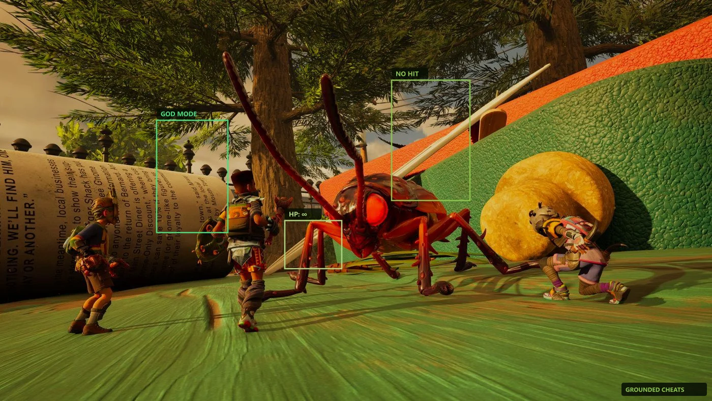 Grounded god mode infinite health in backyard combat